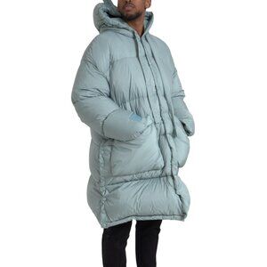 Dolce & Gabbana Light Blue Quilted Hooded Puffer Jacket MenIT50 L NEW NWT